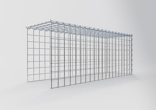 Påväxt gabion typ 4 100 cm x 40 cm x 30 cm (L x H x D), maskstorlek 5 cm x 5 cm, spiral