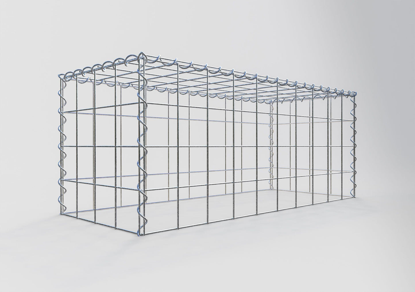 Gabião tipo 3 100 cm x 40 cm x 40 cm (C x A x P), malhagem 10 cm x 10 cm, espiral