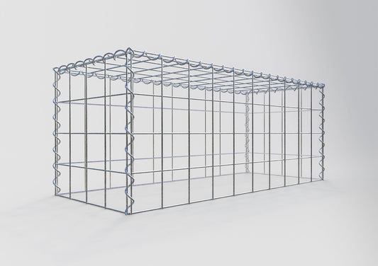 Gabion rapporté type 3 100 cm x 40 cm x 40 cm (L x H x P), mailles 10 cm x 10 cm, spirale