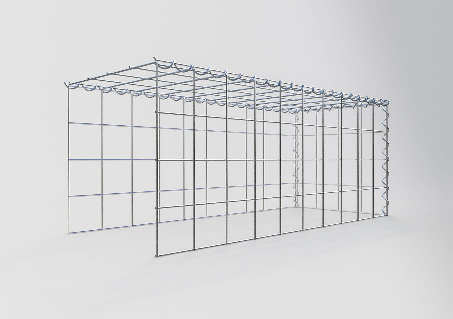 Opvokset gabion type 4 100 cm x 40 cm x 40 cm (L x H x D), maskestørrelse 10 cm x 10 cm, spiral