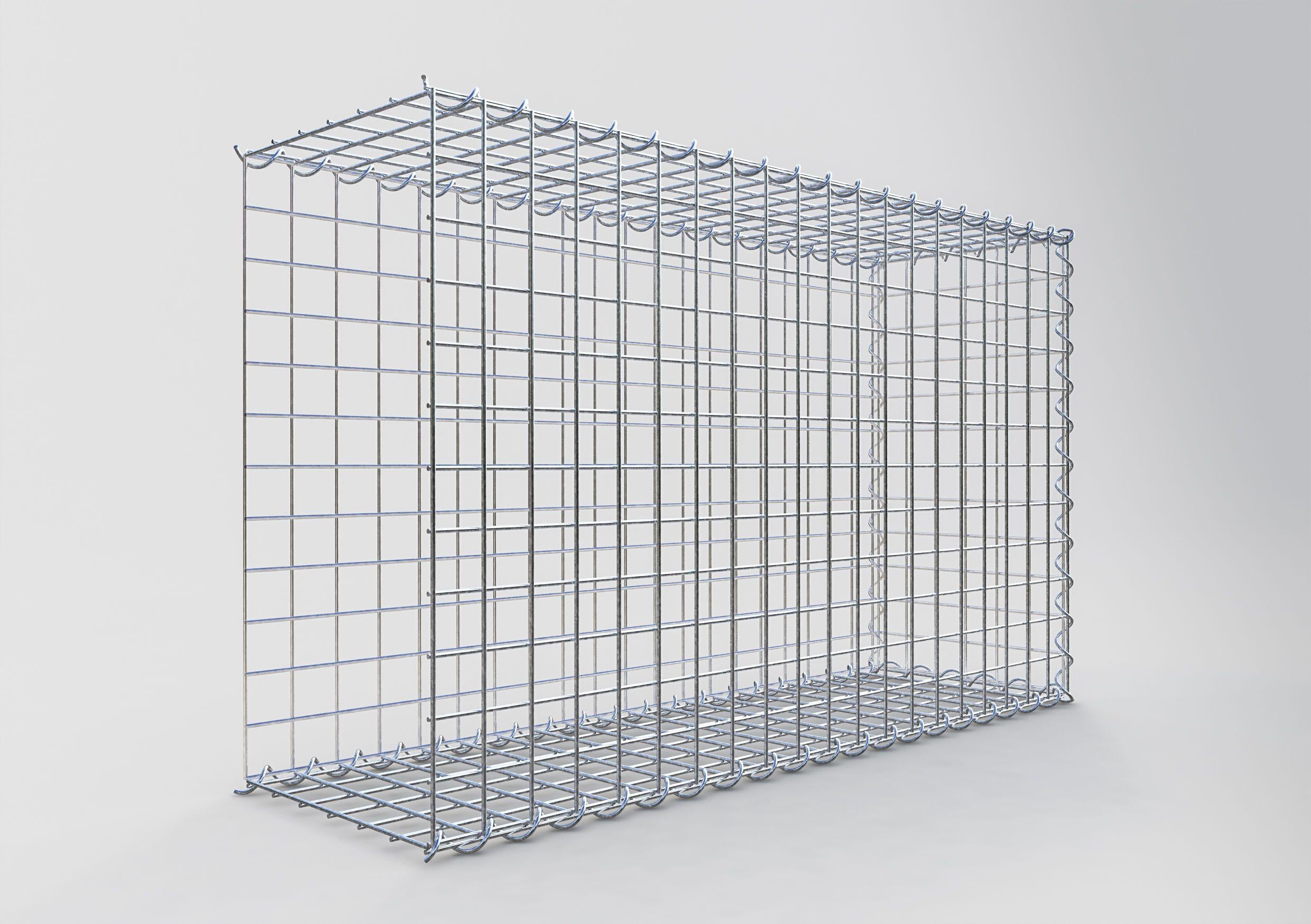 Gabião tipo 2 100 cm x 60 cm x 30 cm (C x A x P), malhagem 5 cm x 5 cm, espiral
