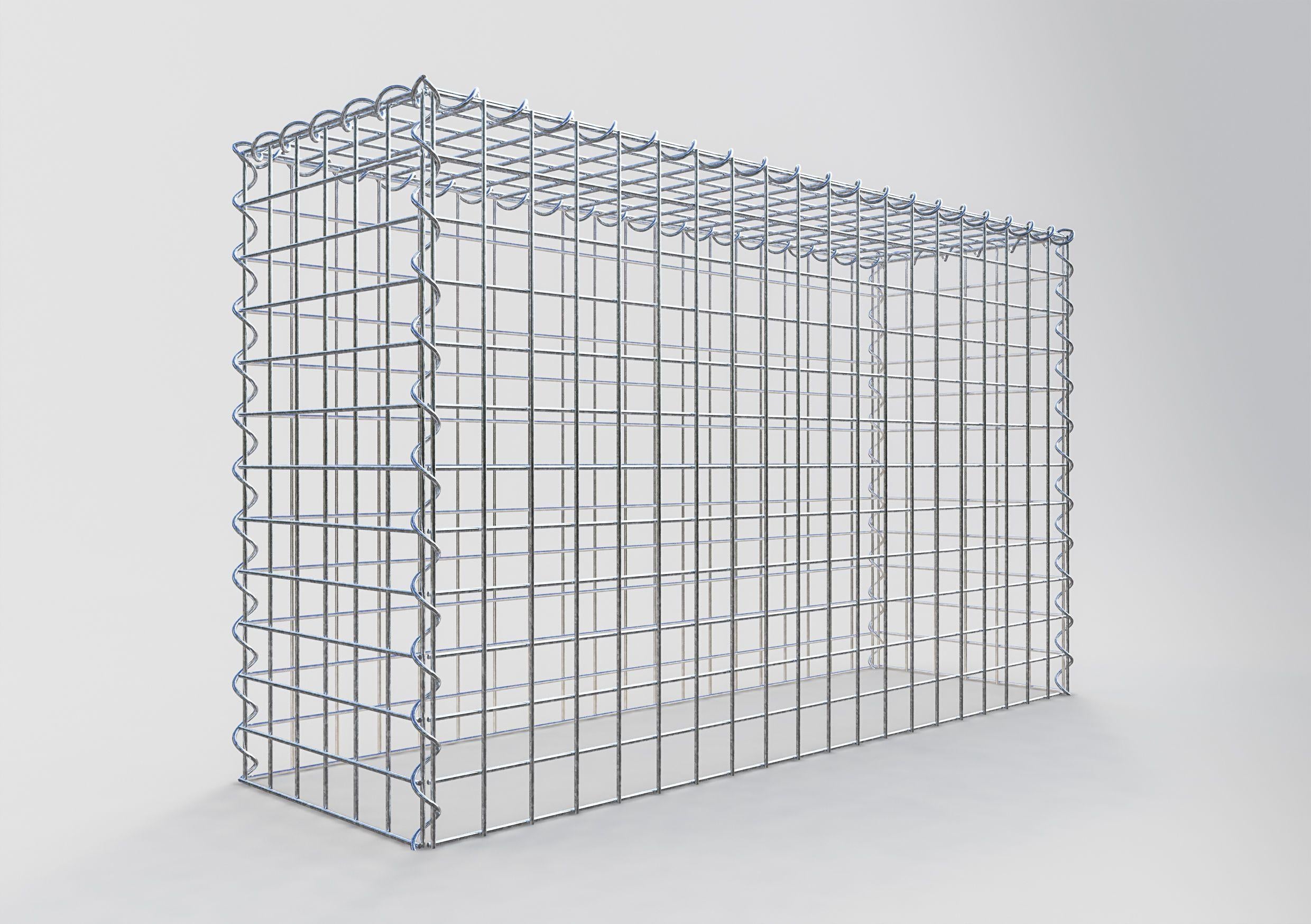 Gabion rapporté type 3 100 cm x 60 cm x 30 cm (L x H x P), mailles 5 cm x 5 cm, spirale