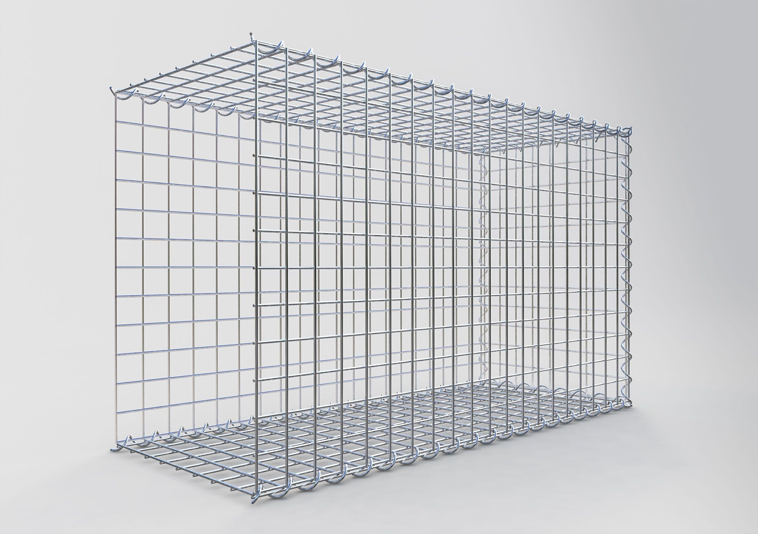 Gabion rapporté type 2 100 cm x 60 cm x 40 cm (L x H x P), mailles 5 cm x 5 cm, spirale