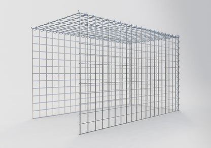 Gabion rapporté type 4 100 cm x 60 cm x 50 cm (L x H x P), mailles 5 cm x 5 cm, spirale