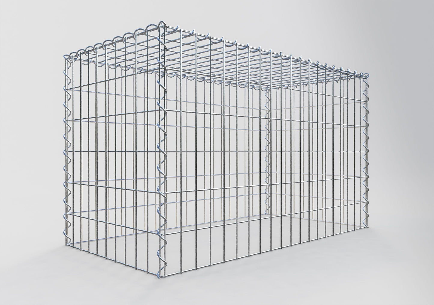 Extra gabion typ 3 100 cm x 60 cm x 50 cm (L x H x D), maskstorlek 5 cm x 10 cm, spiral