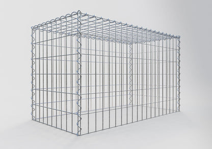 Extra gabion typ 3 100 cm x 60 cm x 50 cm (L x H x D), maskstorlek 5 cm x 10 cm, spiral
