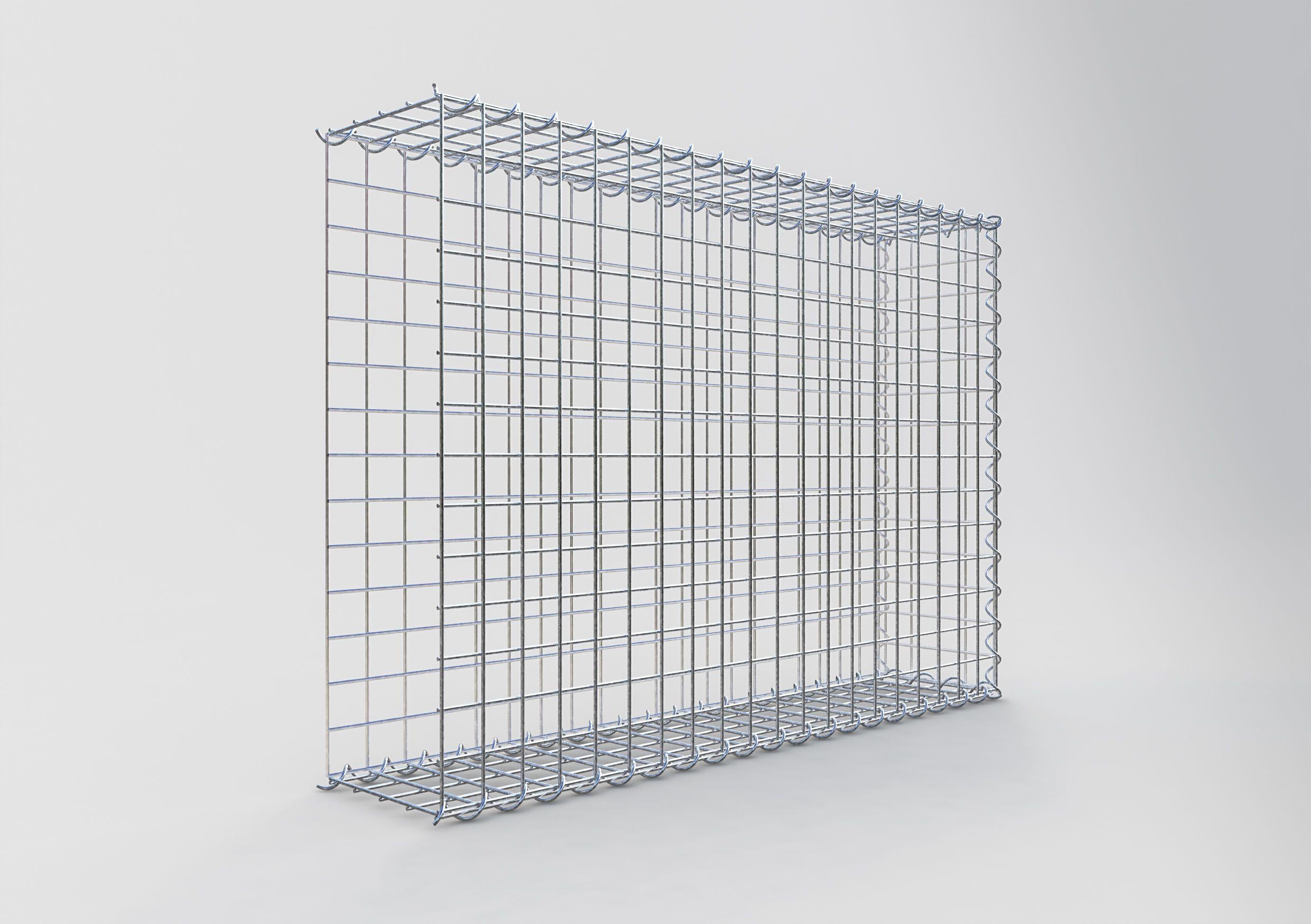 Gabion rapporté type 2 100 cm x 70 cm x 20 cm (L x H x P), mailles 5 cm x 5 cm, spirale