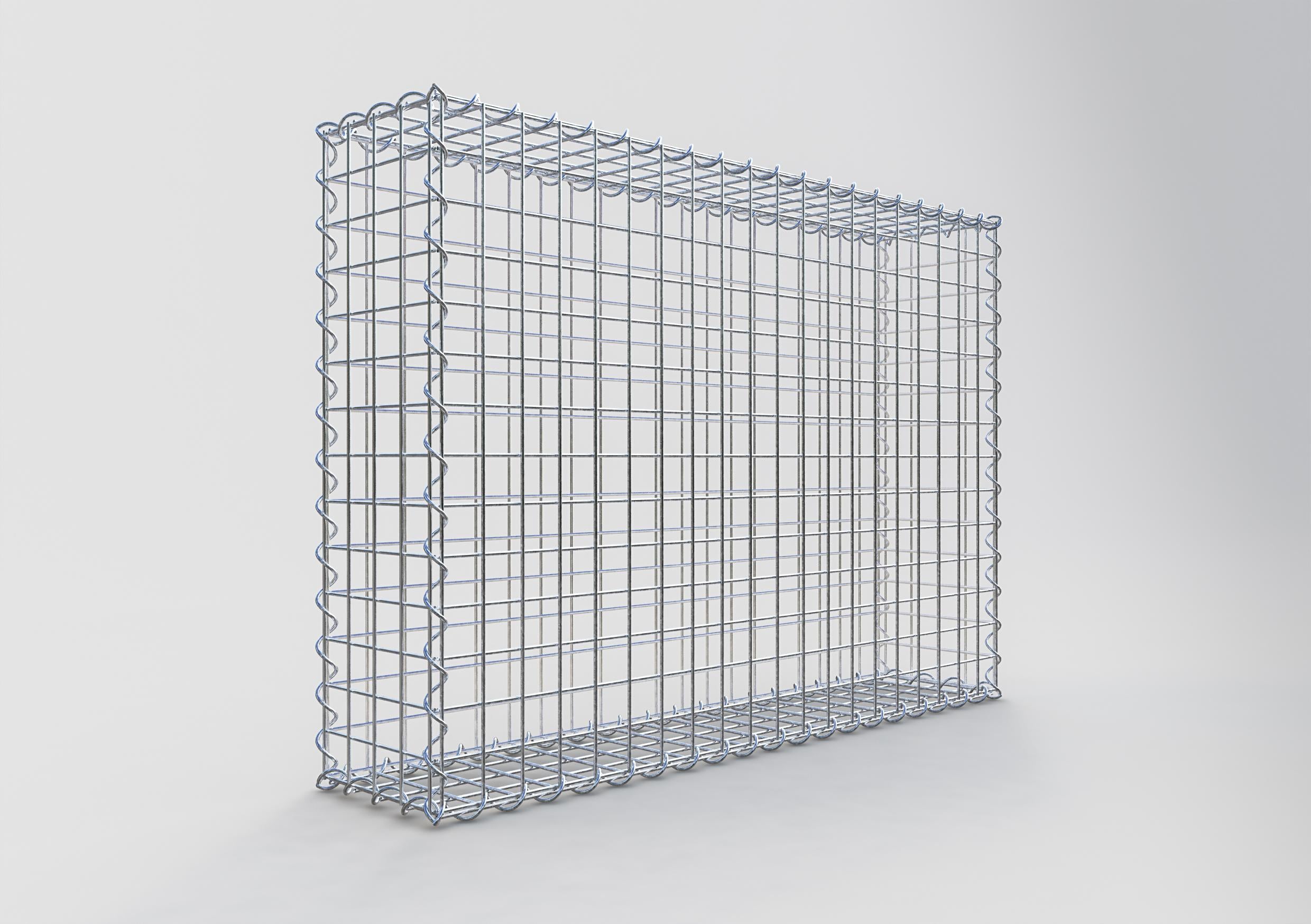 Gabion 100 cm x 70 cm x 20 cm (L x H x D), maskestørrelse 5 cm x 5 cm, spiral