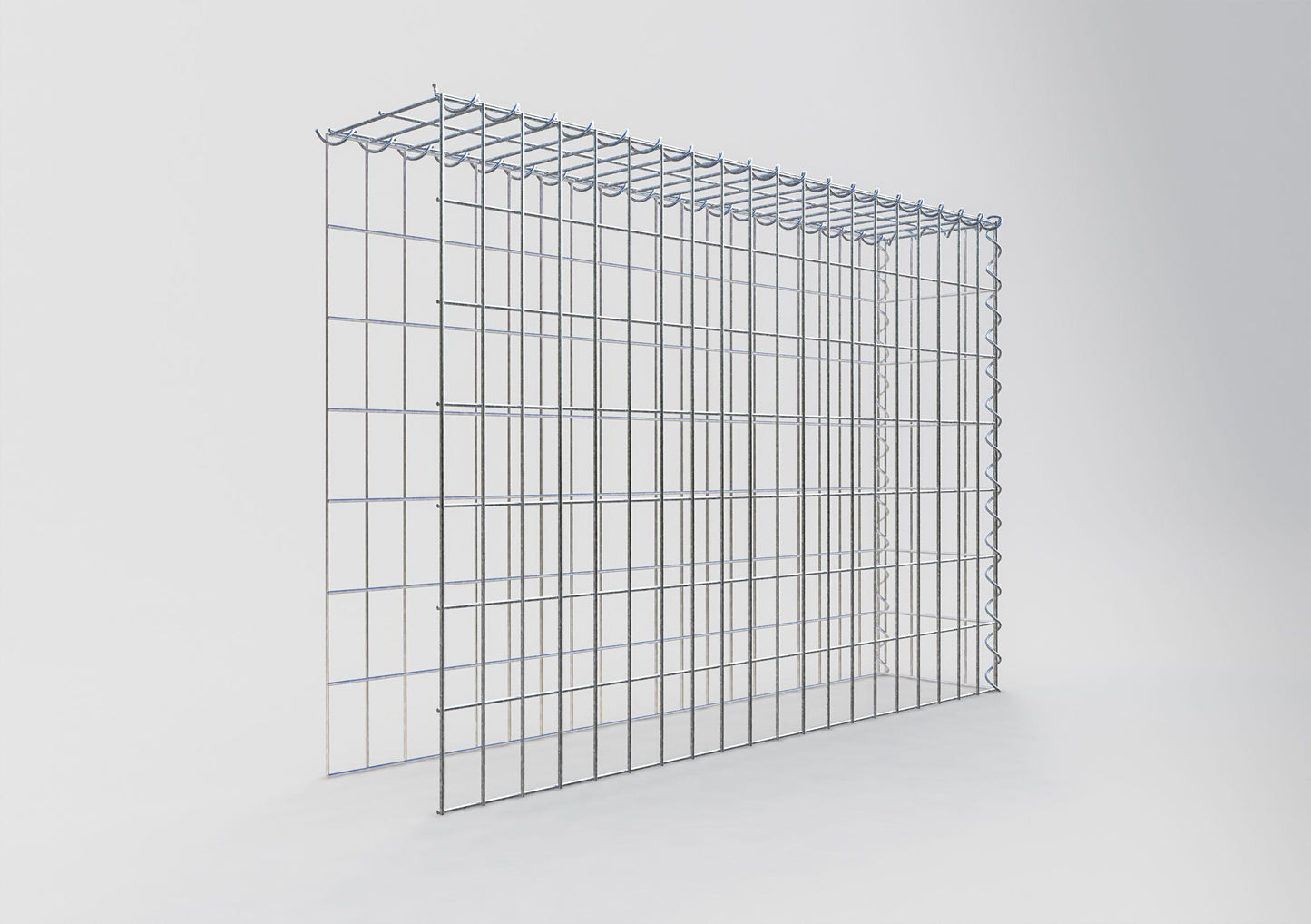 Gabião Tipo 4 100 cm x 70 cm x 20 cm (C x A x P), malhagem 5 cm x 10 cm, espiral