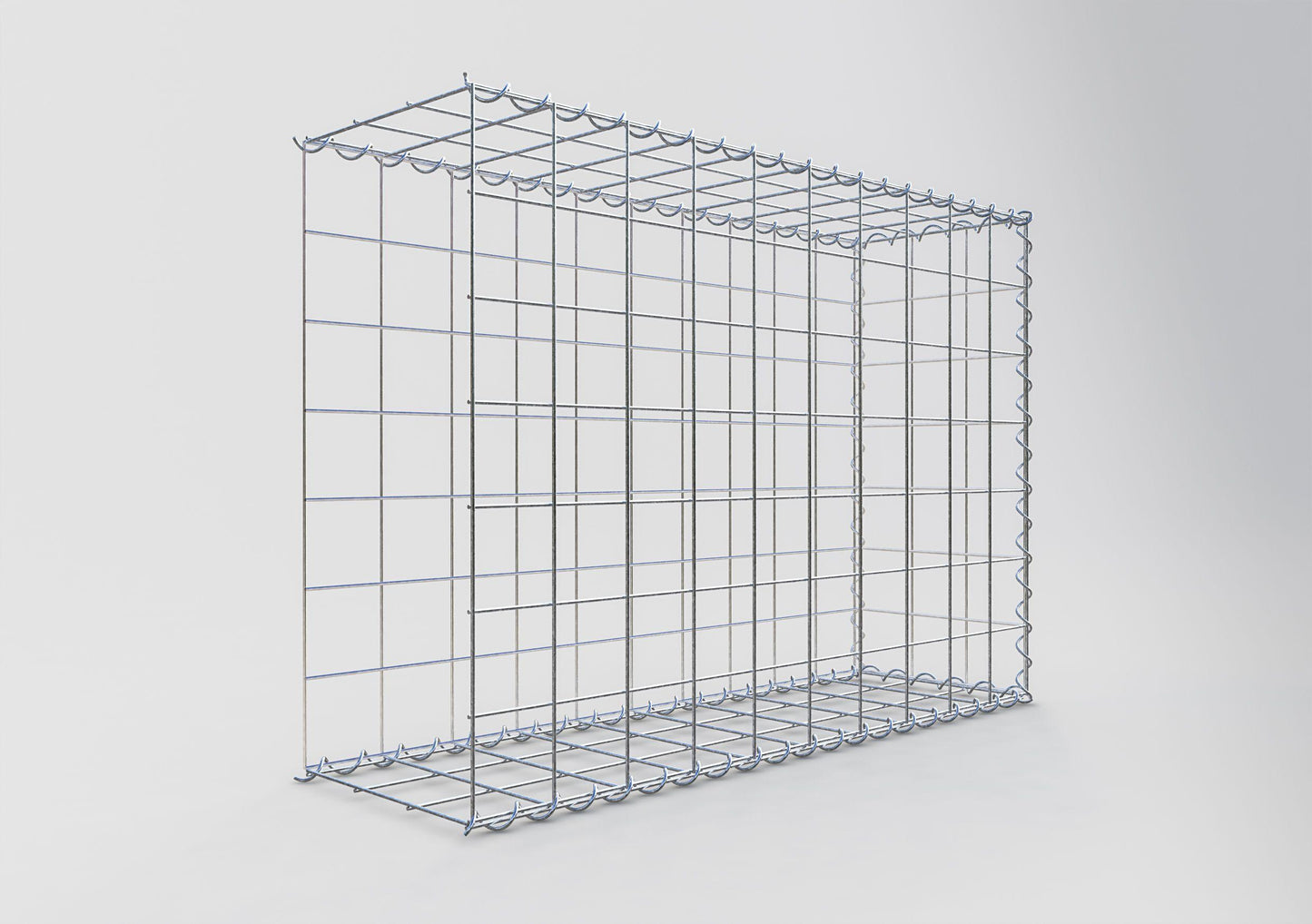 Anbaugabione Typ 2 100 cm x 70 cm x 30 cm (L x H x T), Maschenweite 10 cm x 10 cm, Spirale