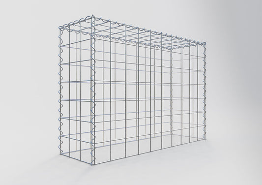 Aangegroeide schanskorf type 3 100 cm x 70 cm x 30 cm (L x H x D), maaswijdte 10 cm x 10 cm, spiraal