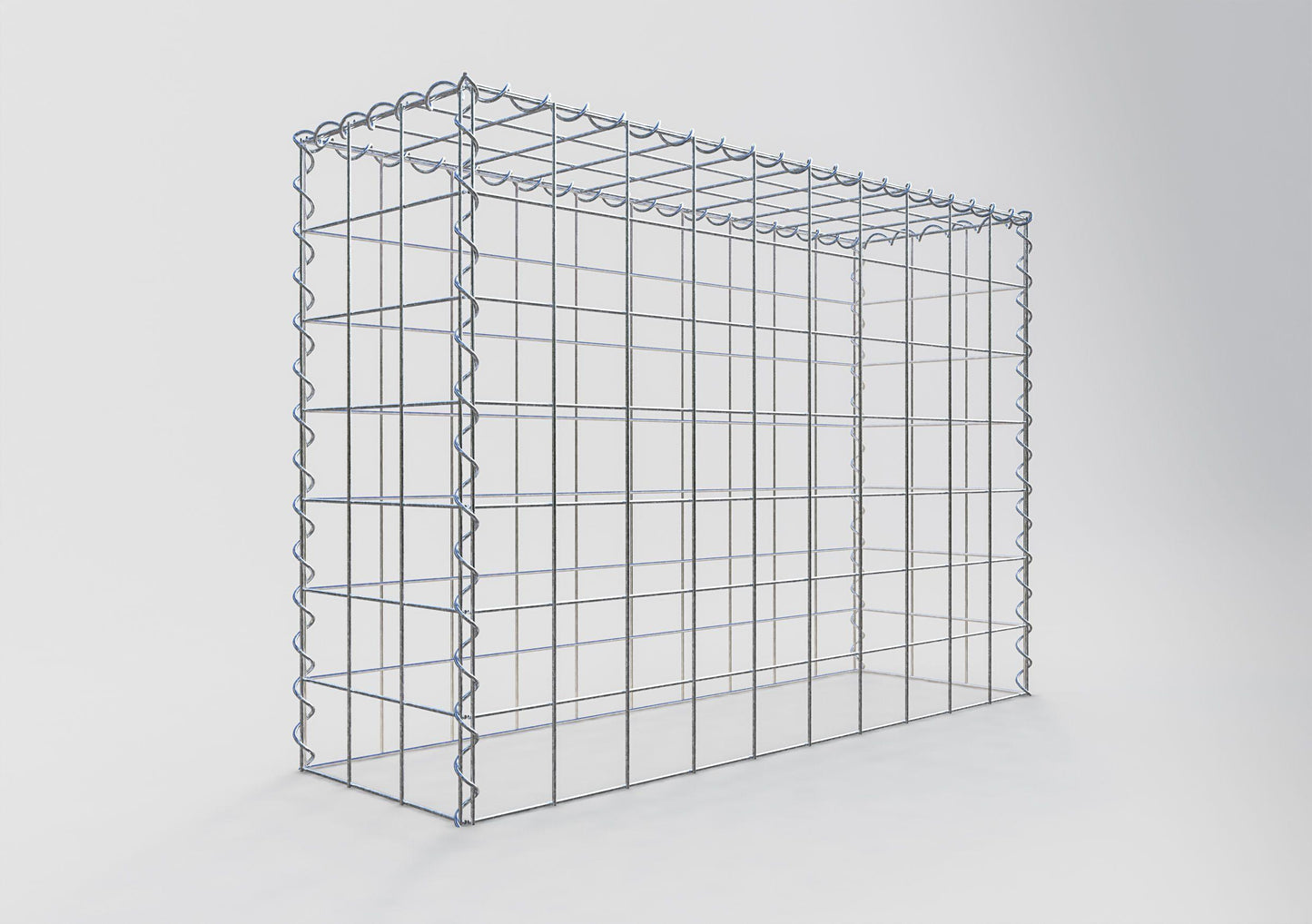 Gabião tipo 3 100 cm x 70 cm x 30 cm (C x A x P), malhagem 10 cm x 10 cm, espiral