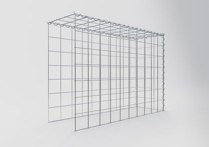 Opvokset gabion type 4 100 cm x 70 cm x 30 cm (L x H x D), maskestørrelse 10 cm x 10 cm, spiral