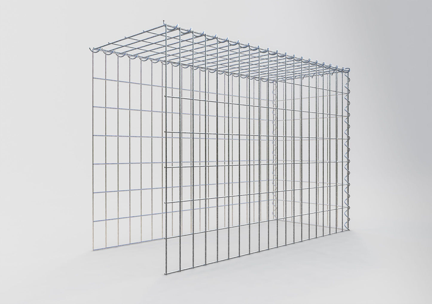 Gabion rapporté type 4 100 cm x 70 cm x 40 cm (L x H x P), mailles 5 cm x 10 cm, spirale