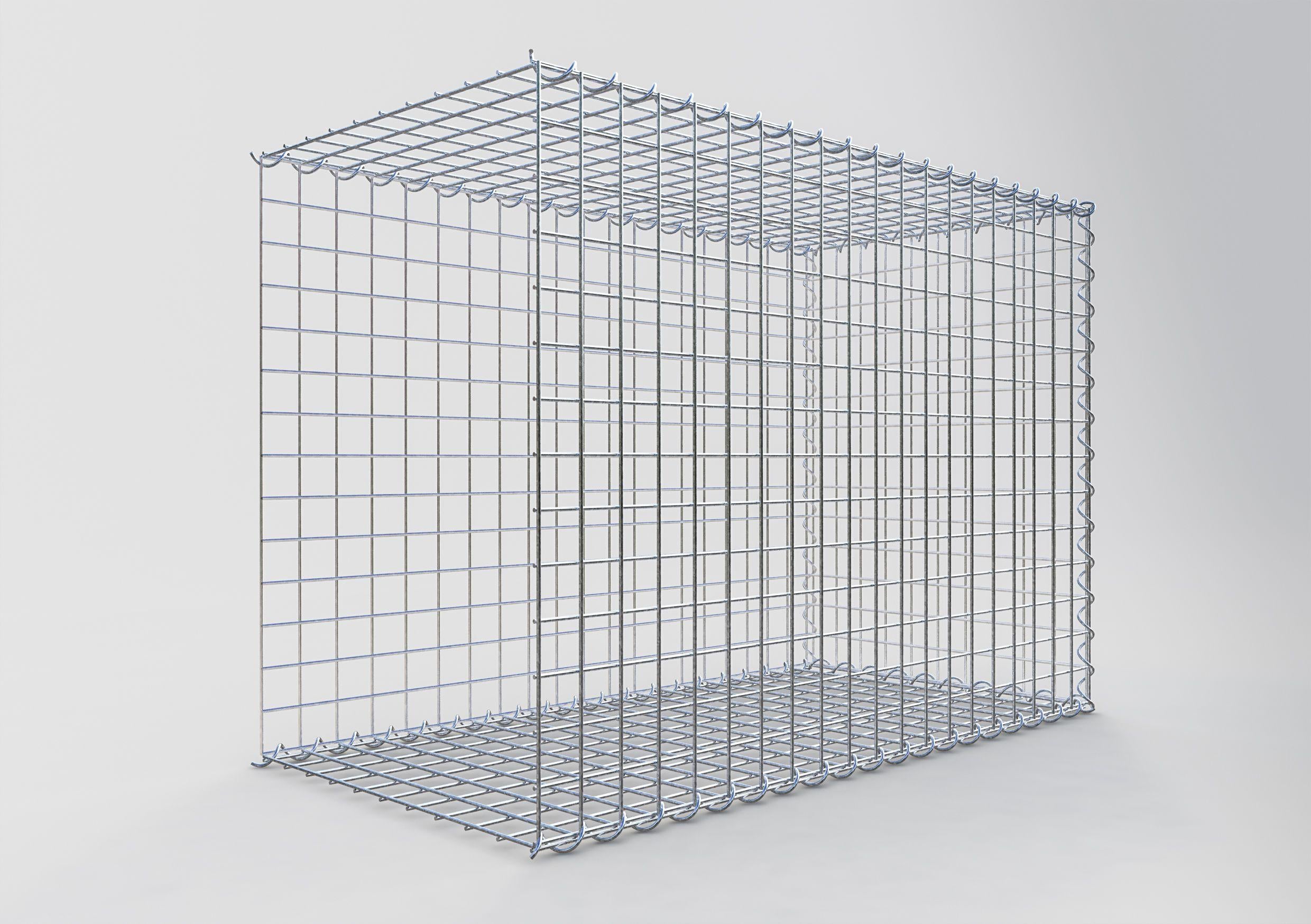 Gabion rapporté type 2 100 cm x 70 cm x 50 cm (L x H x P), mailles 5 cm x 5 cm, spirale