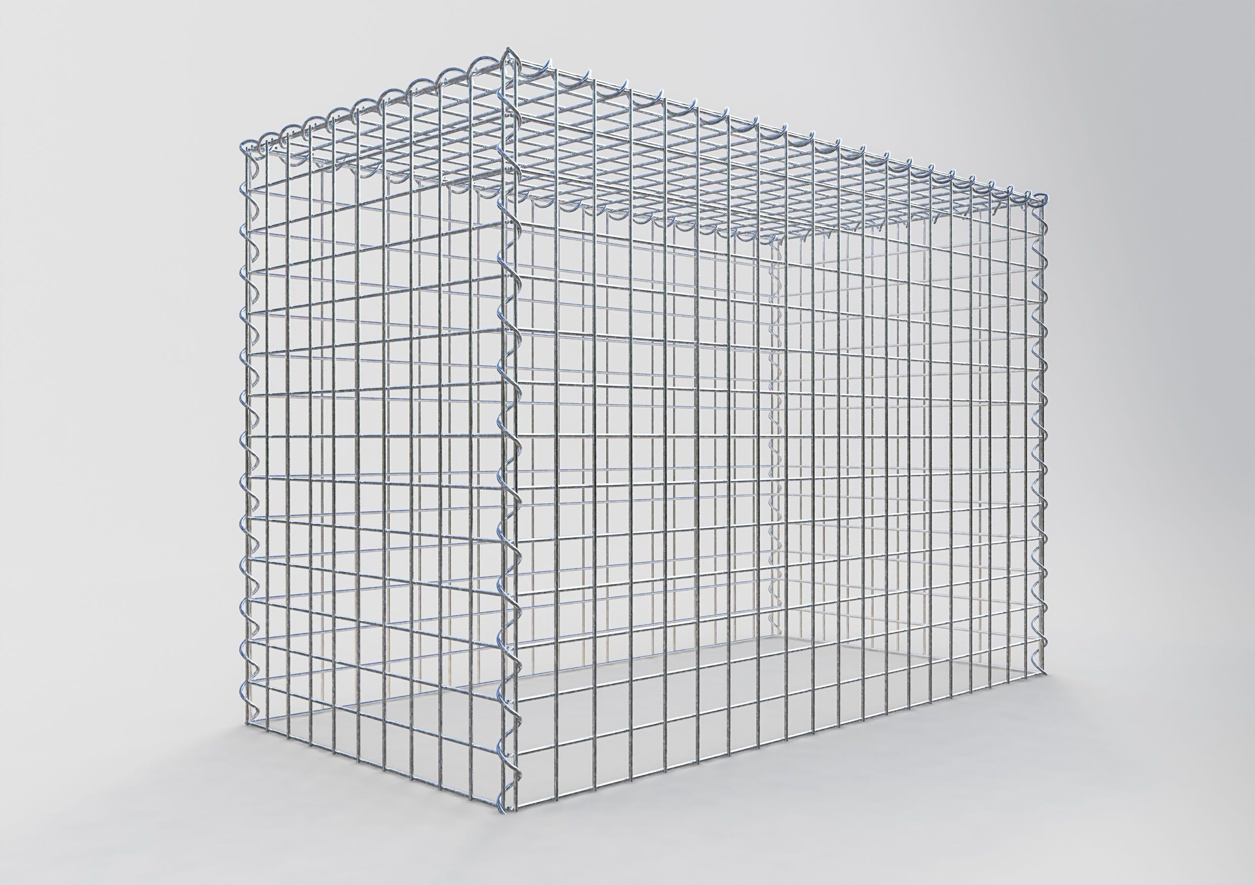 Extra gabion typ 3 100 cm x 70 cm x 50 cm (L x H x D), maskstorlek 5 cm x 5 cm, spiral