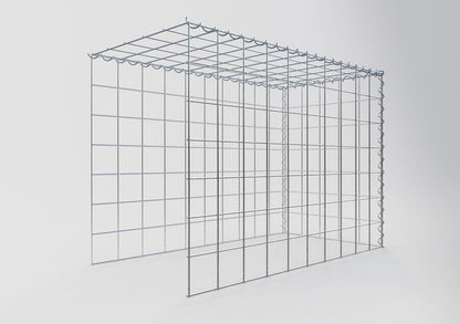 Gabion rapporté type 4 100 cm x 70 cm x 50 cm (L x H x P), mailles 10 cm x 10 cm, spirale