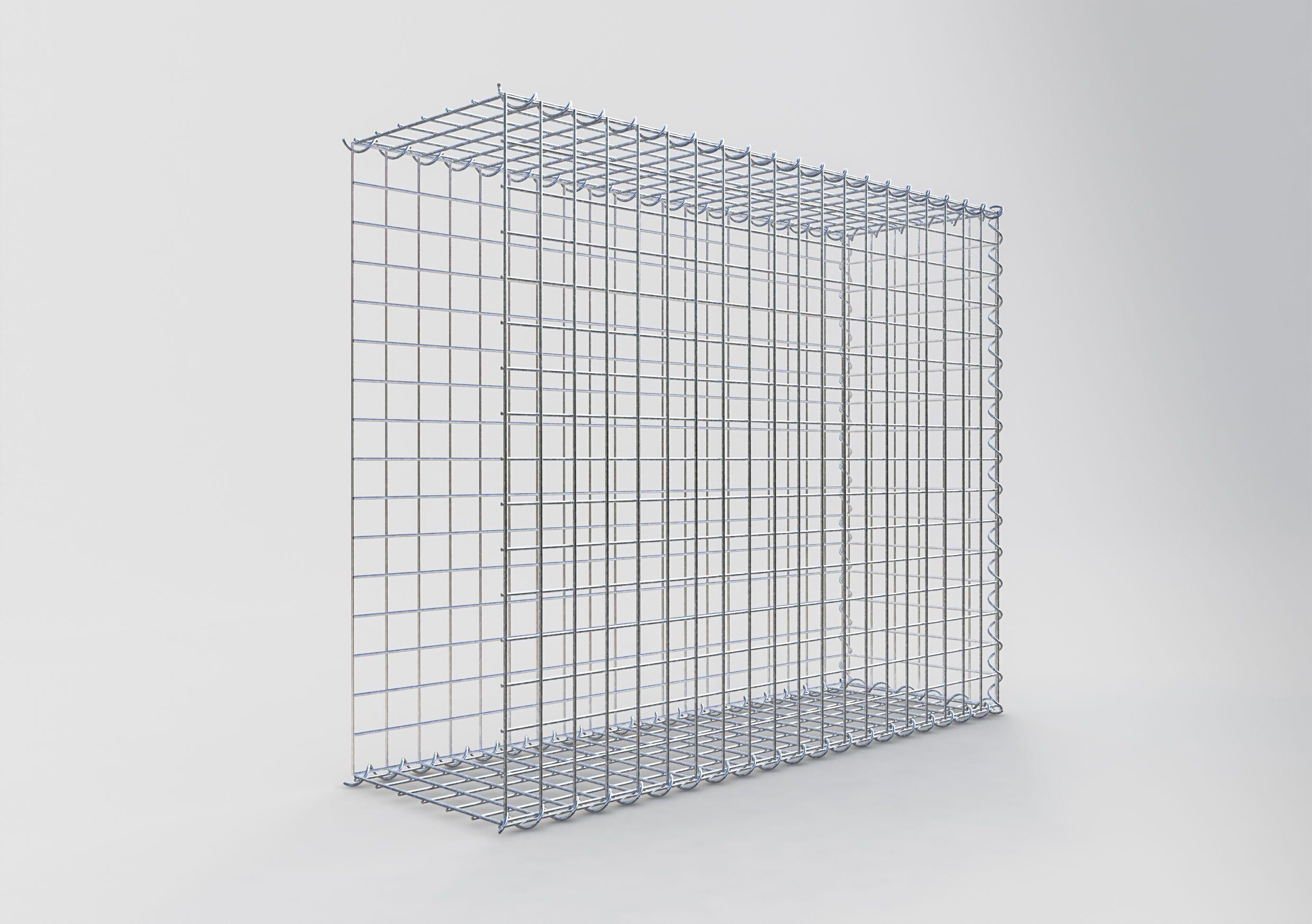 Gabion rapporté type 2 100 cm x 80 cm x 30 cm (L x H x P), mailles 5 cm x 5 cm, spirale