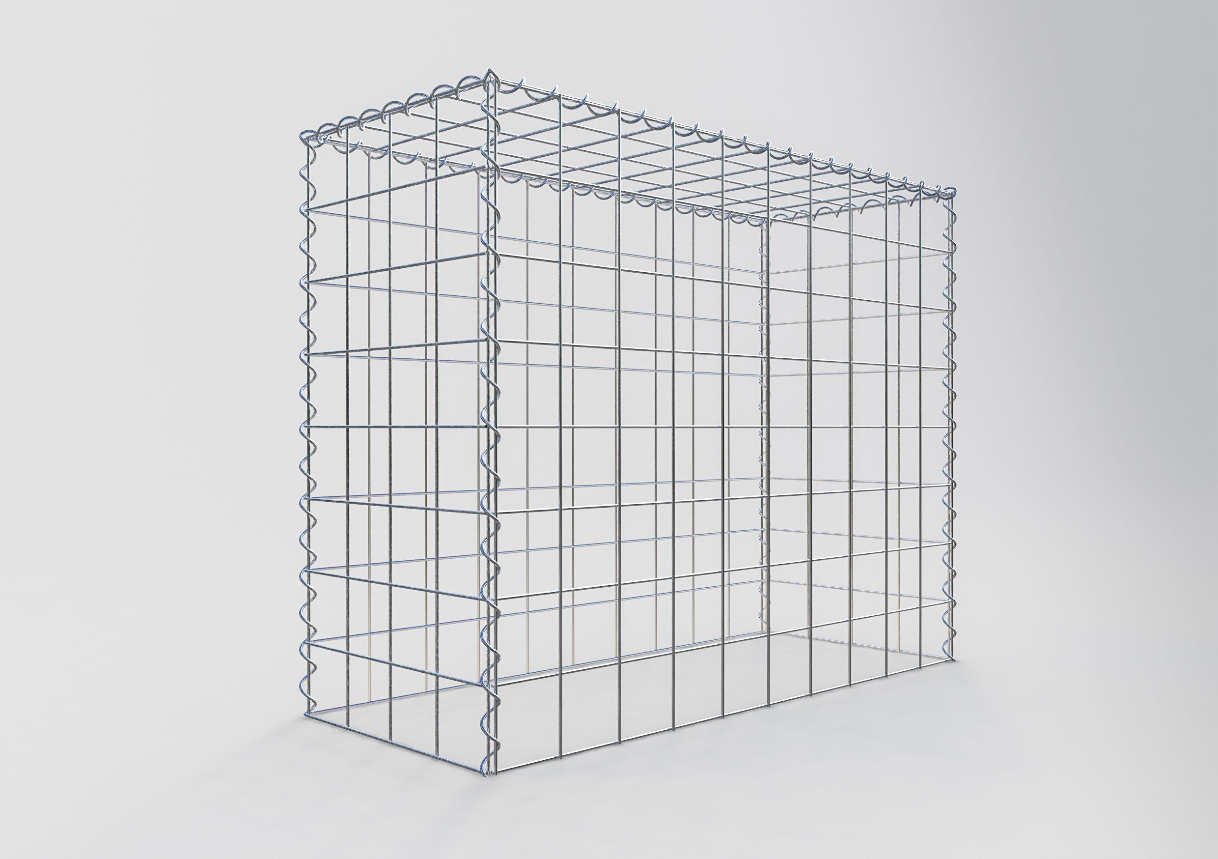 Add-on schanskorf type 3 100 cm x 80 cm x 40 cm (L x H x D), maaswijdte 10 cm x 10 cm, spiraalvormig