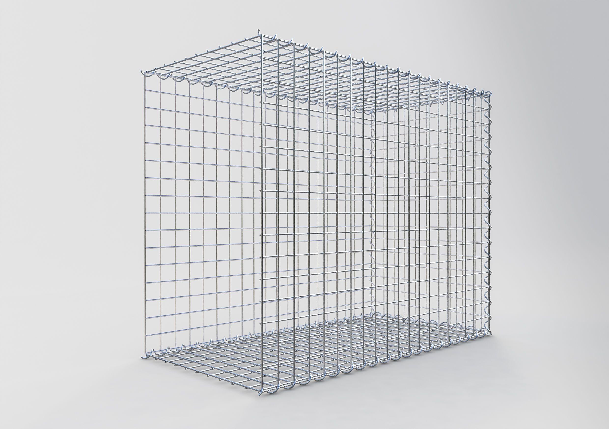 Gabion rapporté type 2 100 cm x 80 cm x 50 cm (L x H x P), mailles 5 cm x 5 cm, spirale