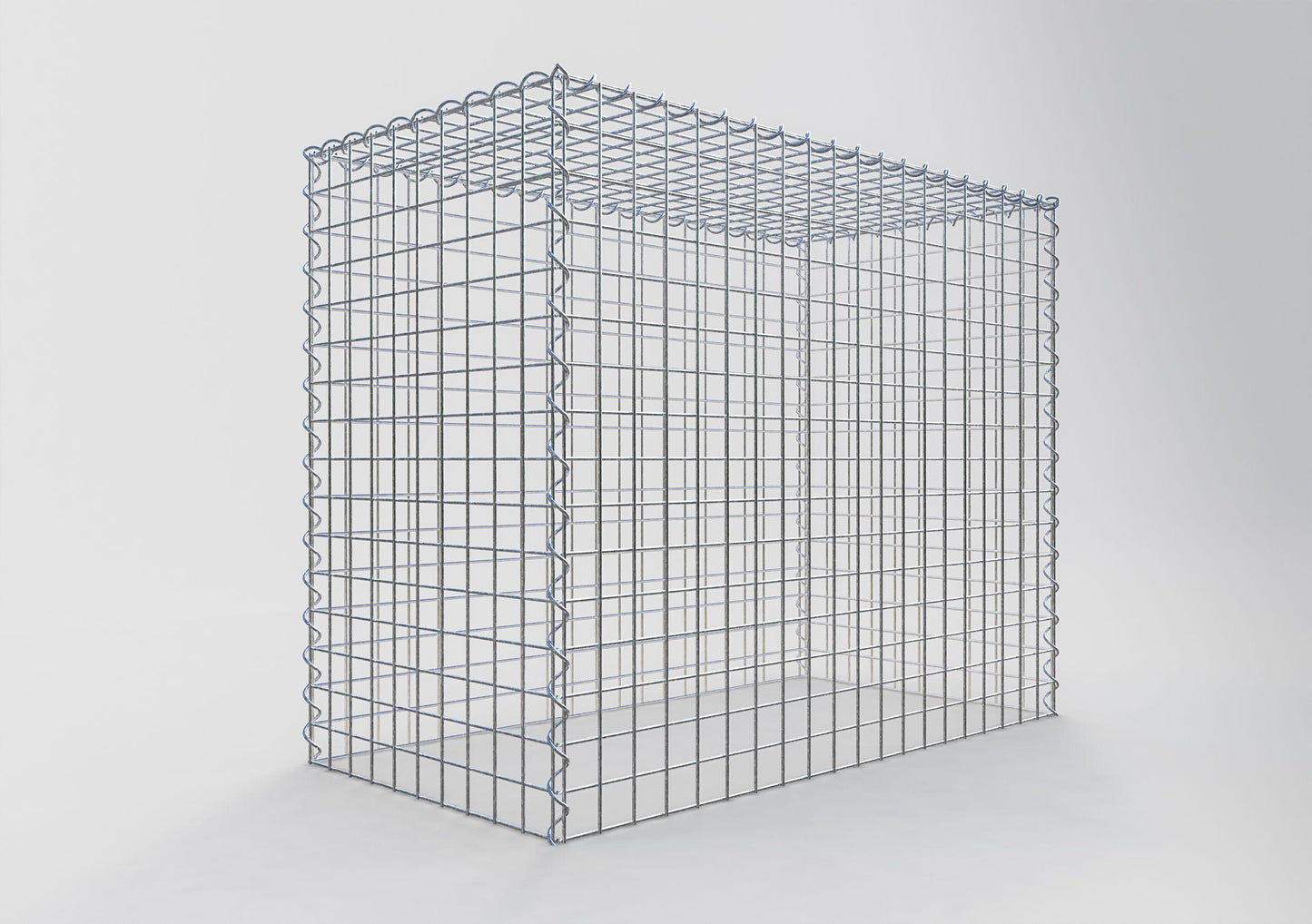 Extra gabion typ 3 100 cm x 80 cm x 50 cm (L x H x D), maskstorlek 5 cm x 5 cm, spiral