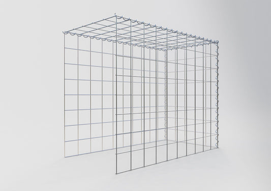 Gabião tipo 4 100 cm x 80 cm x 50 cm (C x A x P), malhagem 10 cm x 10 cm, espiral