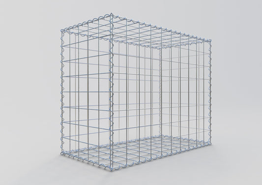 Gabione 100 cm x 80 cm x 50 cm (L x H x T), Maschenweite 10 cm x 10 cm, Spirale