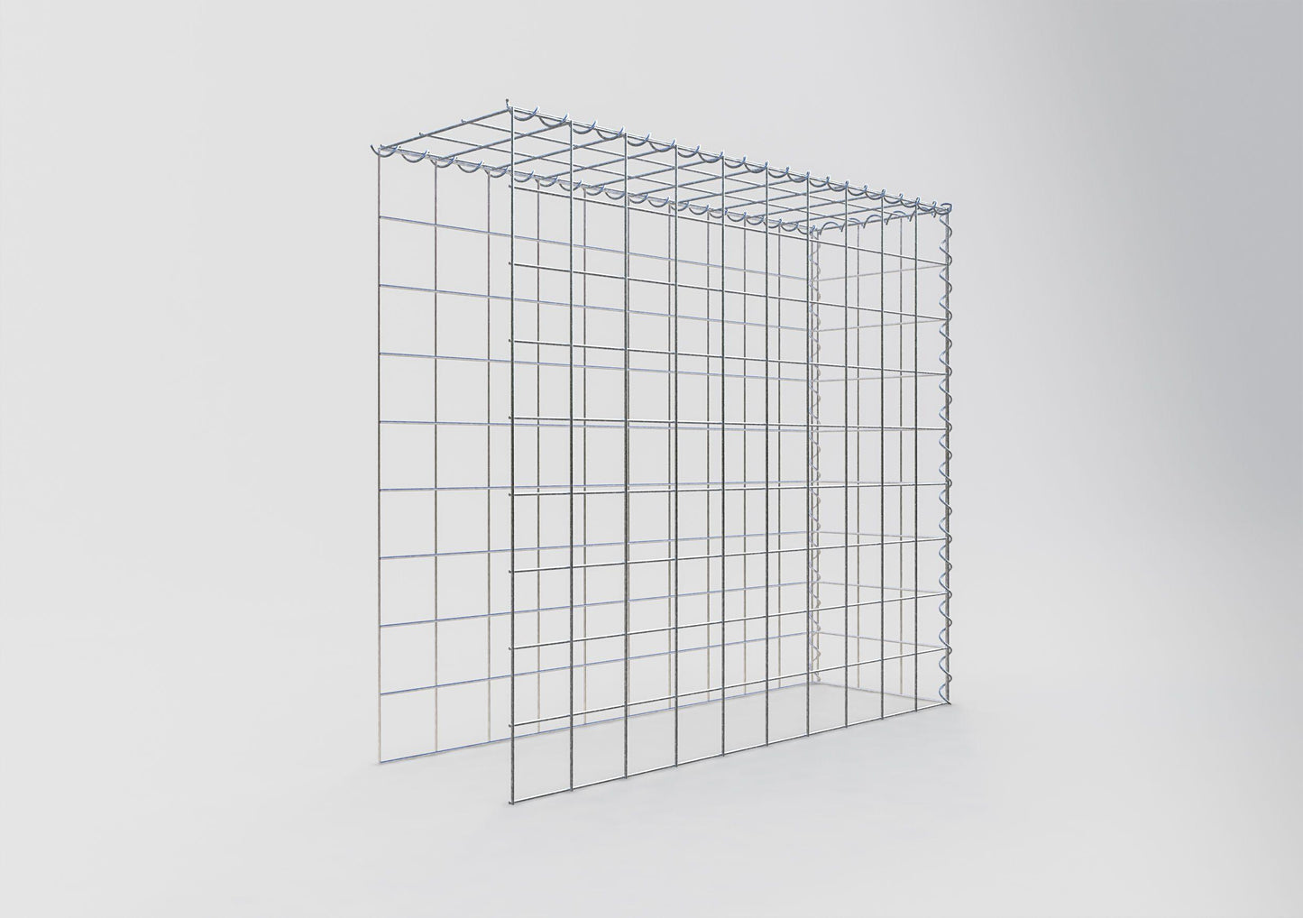 Påväxt gabion typ 4 100 cm x 90 cm x 30 cm (L x H x D), maskstorlek 10 cm x 10 cm, spiral