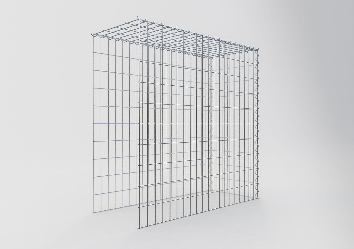 Gabião tipo 4 100 cm x 100 cm x 40 cm (C x A x P), malhagem 5 cm x 10 cm, espiral