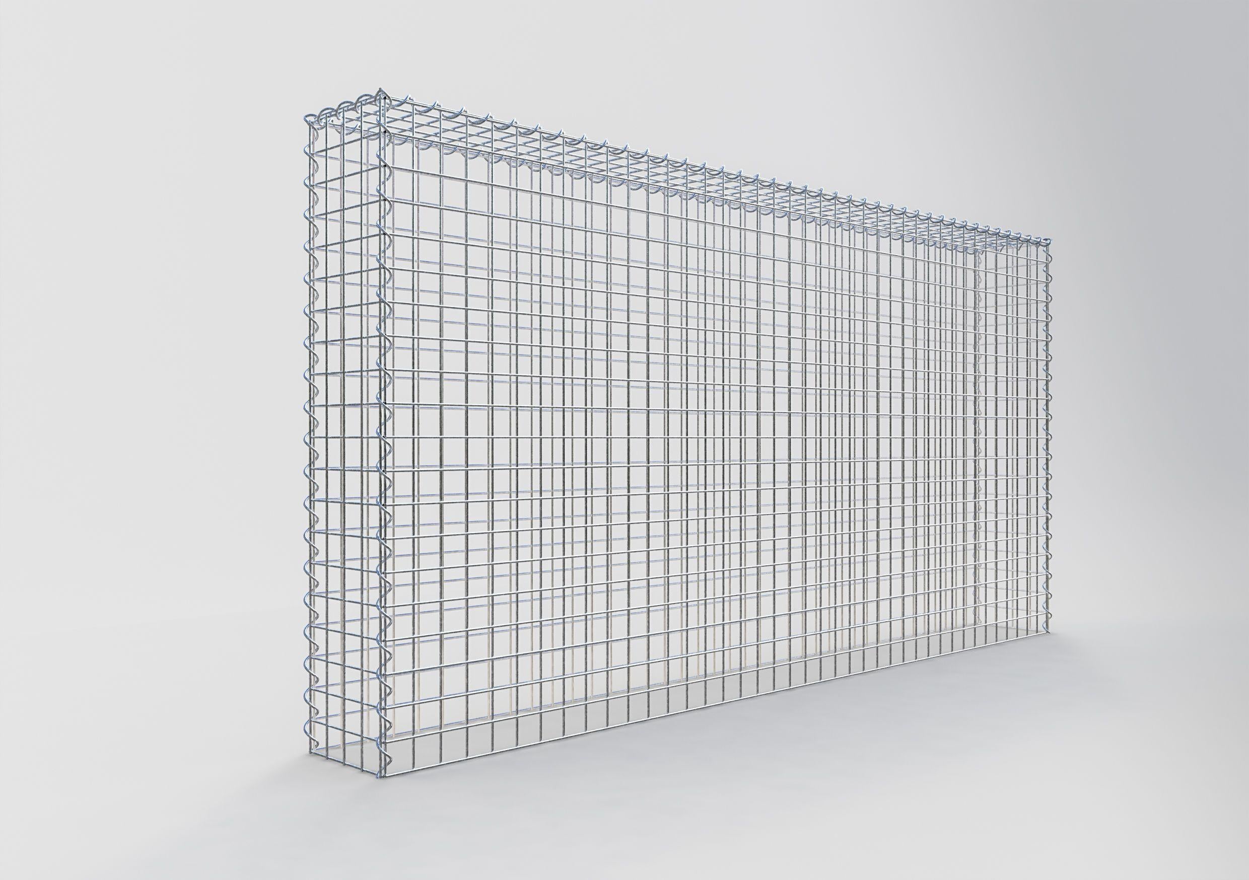 Gabion rapporté type 3 200 cm x 100 cm x 20 cm (L x H x P), mailles 5 cm x 5 cm, spirale