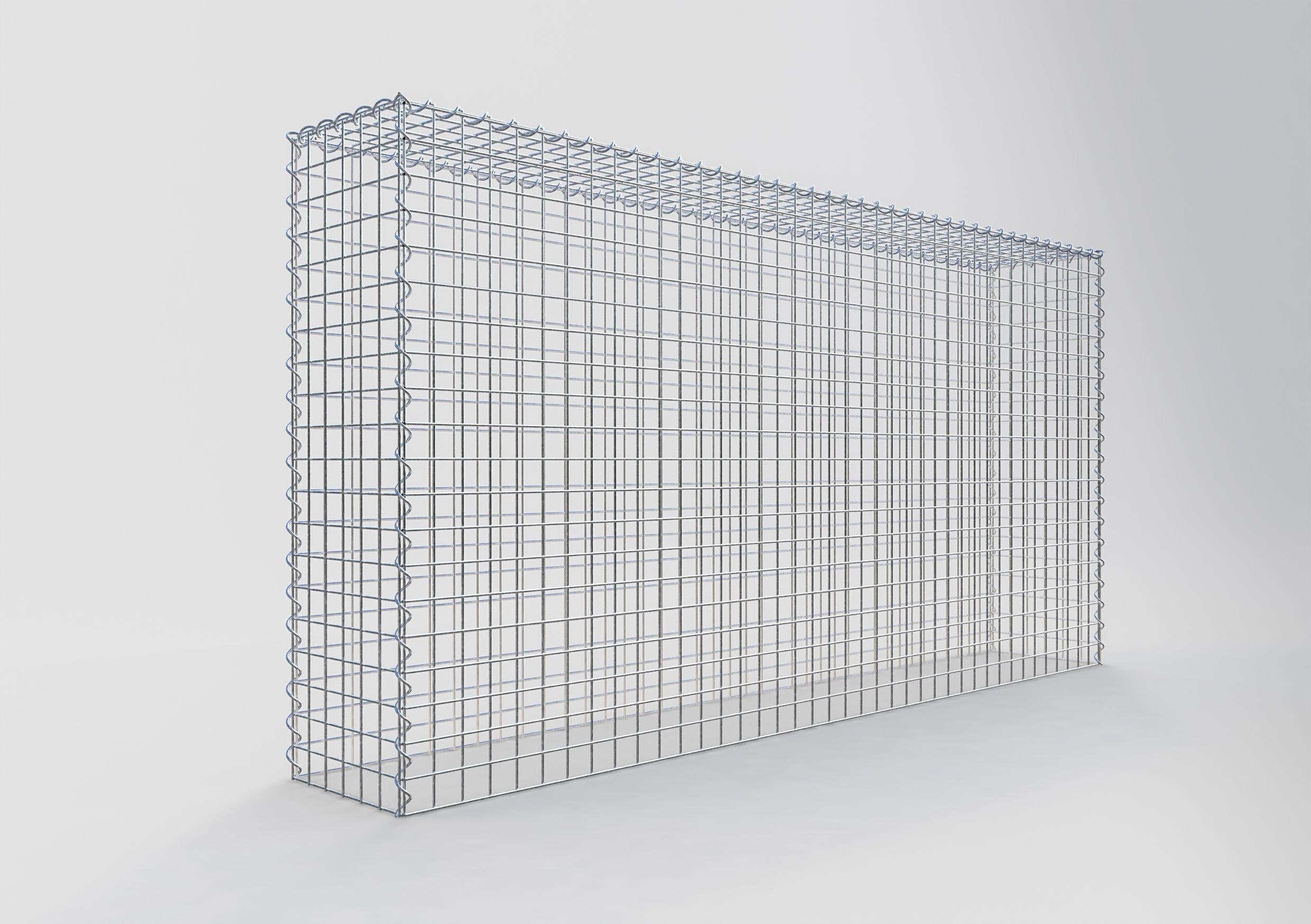 Gabion rapporté type 3 200 cm x 100 cm x 30 cm (L x H x P), mailles 5 cm x 5 cm, spirale