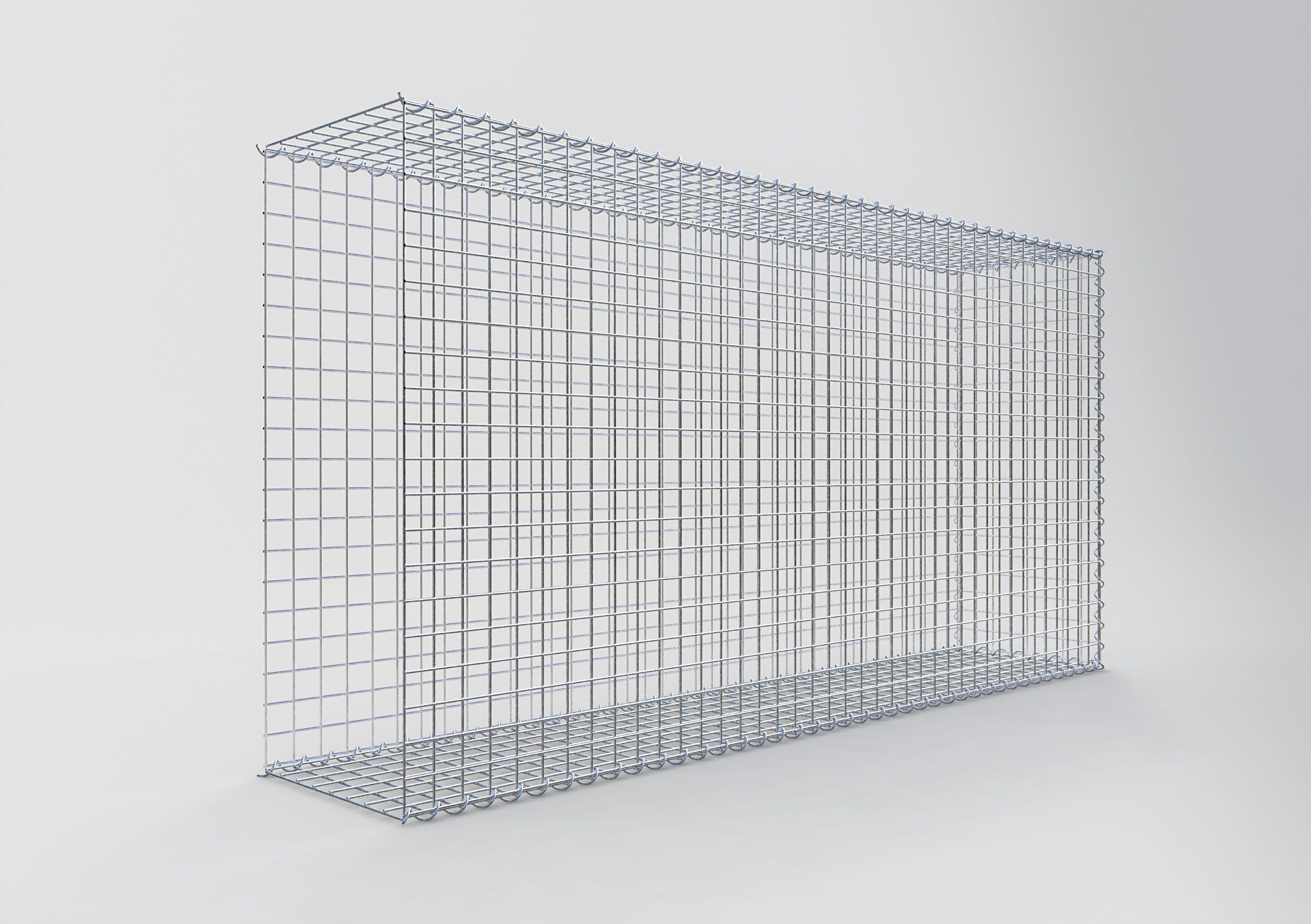 Gabion rapporté type 2 200 cm x 100 cm x 40 cm (L x H x P), mailles 5 cm x 5 cm, spirale