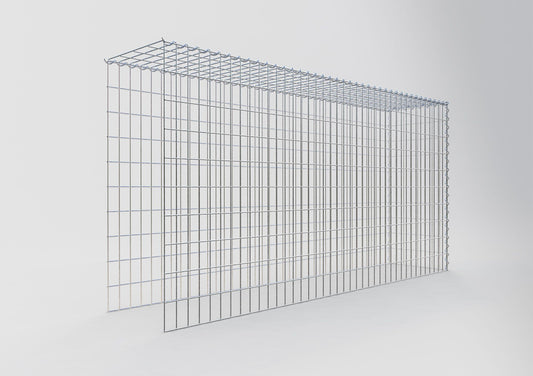 Gabion rapporté type 4 200 cm x 100 cm x 40 cm (L x H x P), mailles 5 cm x 10 cm, spirale