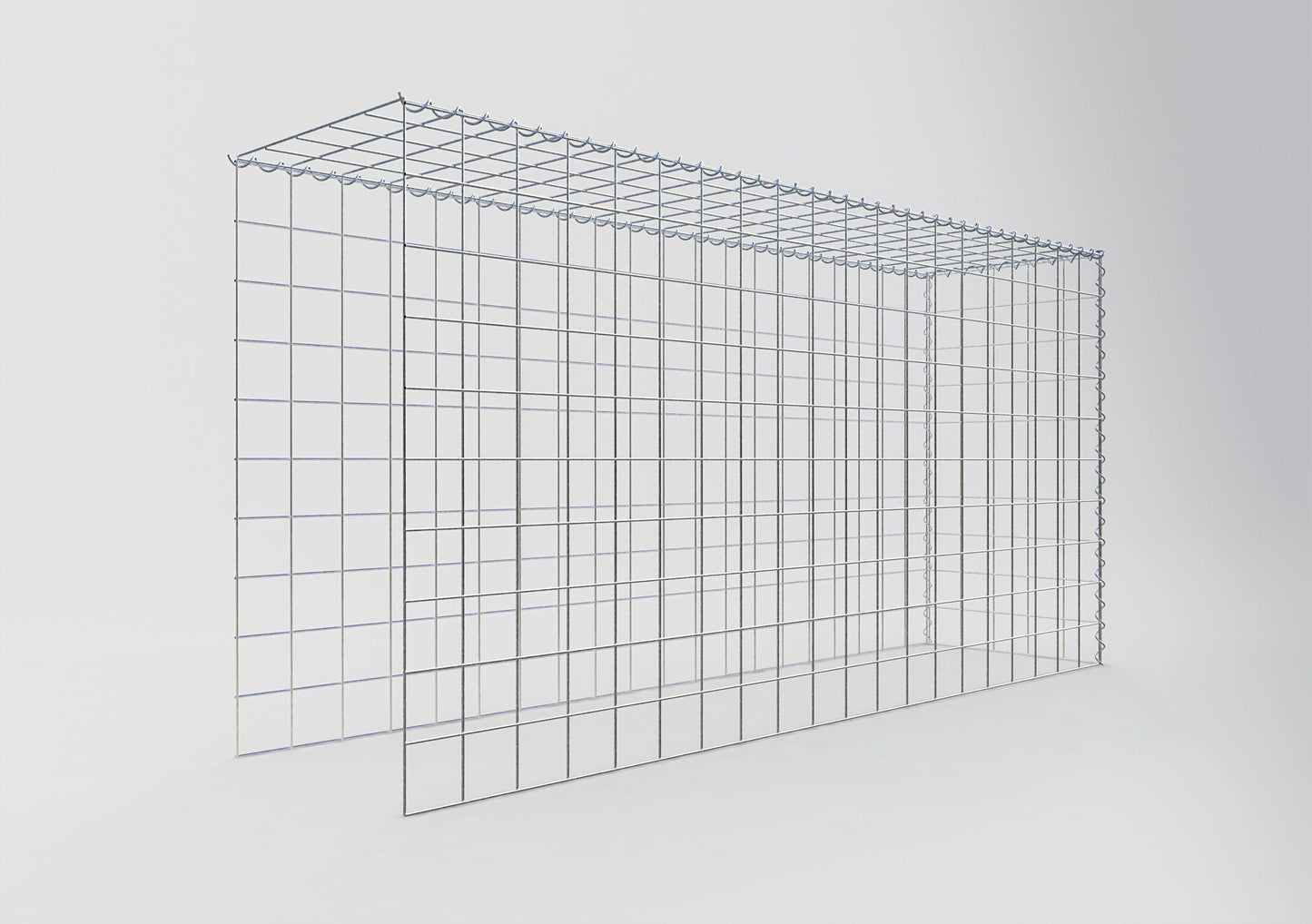 Grown-on gabion type 4 200 cm x 100 cm x 50 cm (L x H x D), mesh size 10 cm x 10 cm, spiral