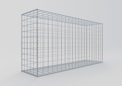 Gabione 200 cm x 100 cm x 50 cm (L x H x T), Maschenweite 10 cm x 10 cm, Spirale