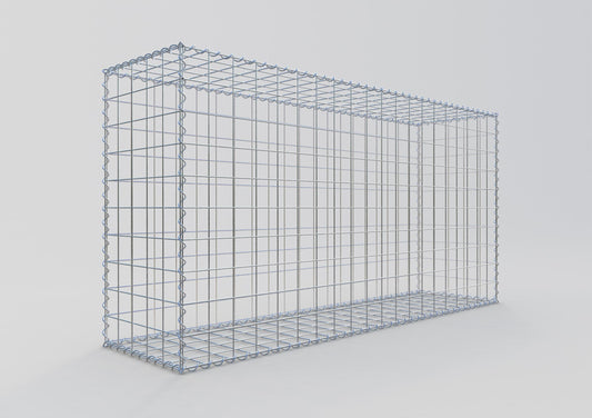Gabione 200 cm x 100 cm x 50 cm (L x H x T), Maschenweite 10 cm x 10 cm, Spirale