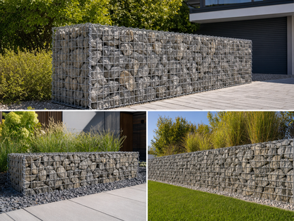 Gabion efter mål - maskestørrelse 5x5cm