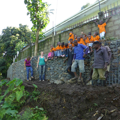 Gabião 100 cm x 100 cm x 50 cm (C x A x P), malhagem 10 cm x 10 cm, espiral