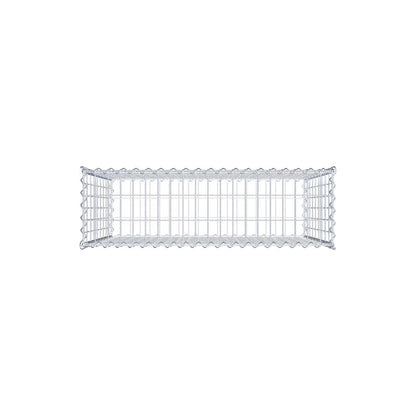 Gabion 100 cm x 90 cm x 30 cm (L x H x D), maskestørrelse 5 cm x 10 cm, spiral