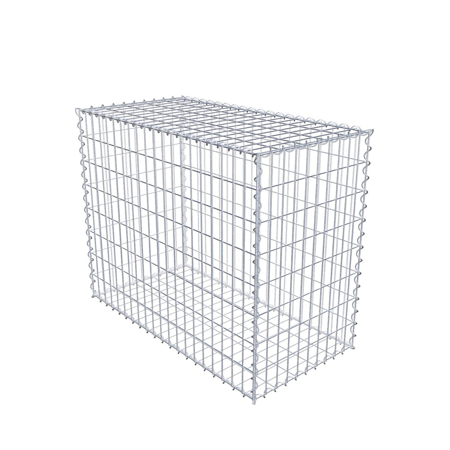 Gabbione 100 cm x 80 cm x 50 cm (L x H x P), maglia 5 cm x 10 cm, spirale