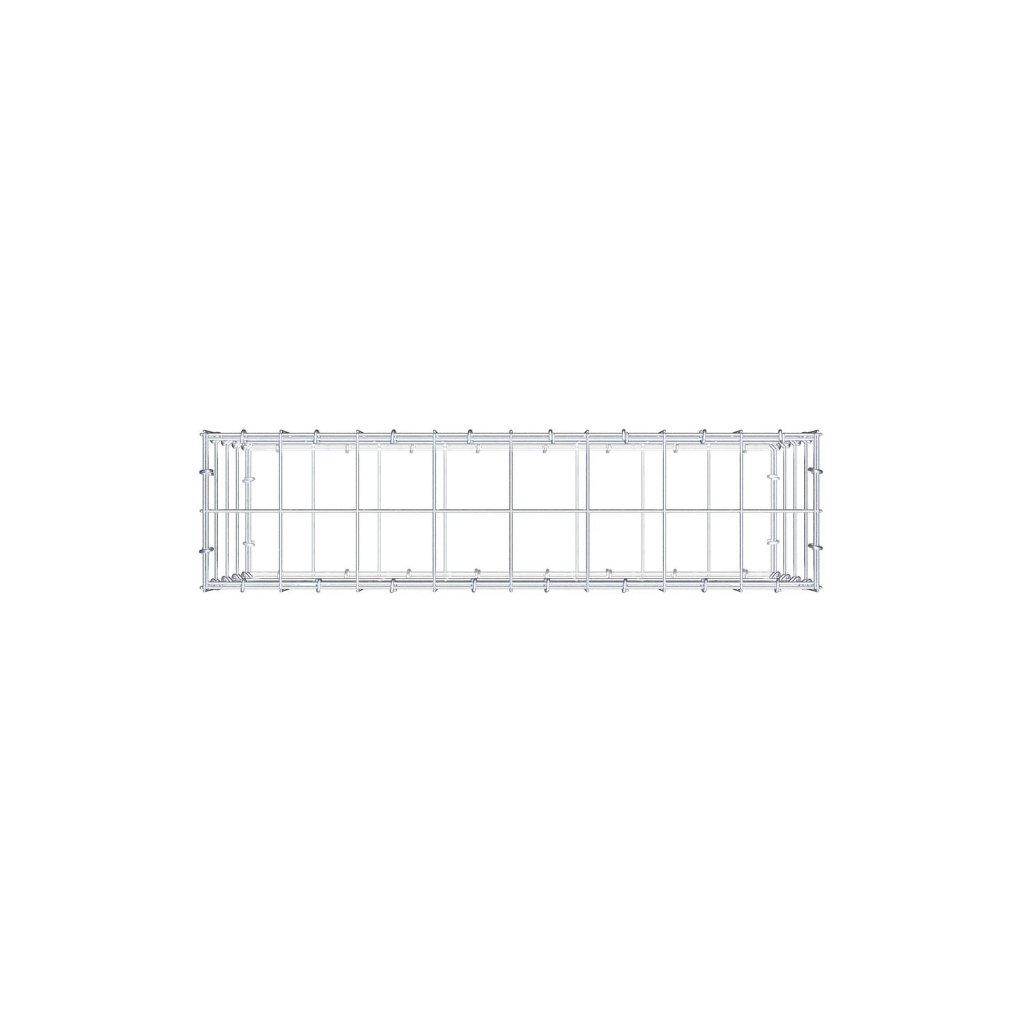 Gabione 80 cm x 40 cm x 20 cm (L x H x T), Maschenweite 10 cm x 10 cm, C-Ring