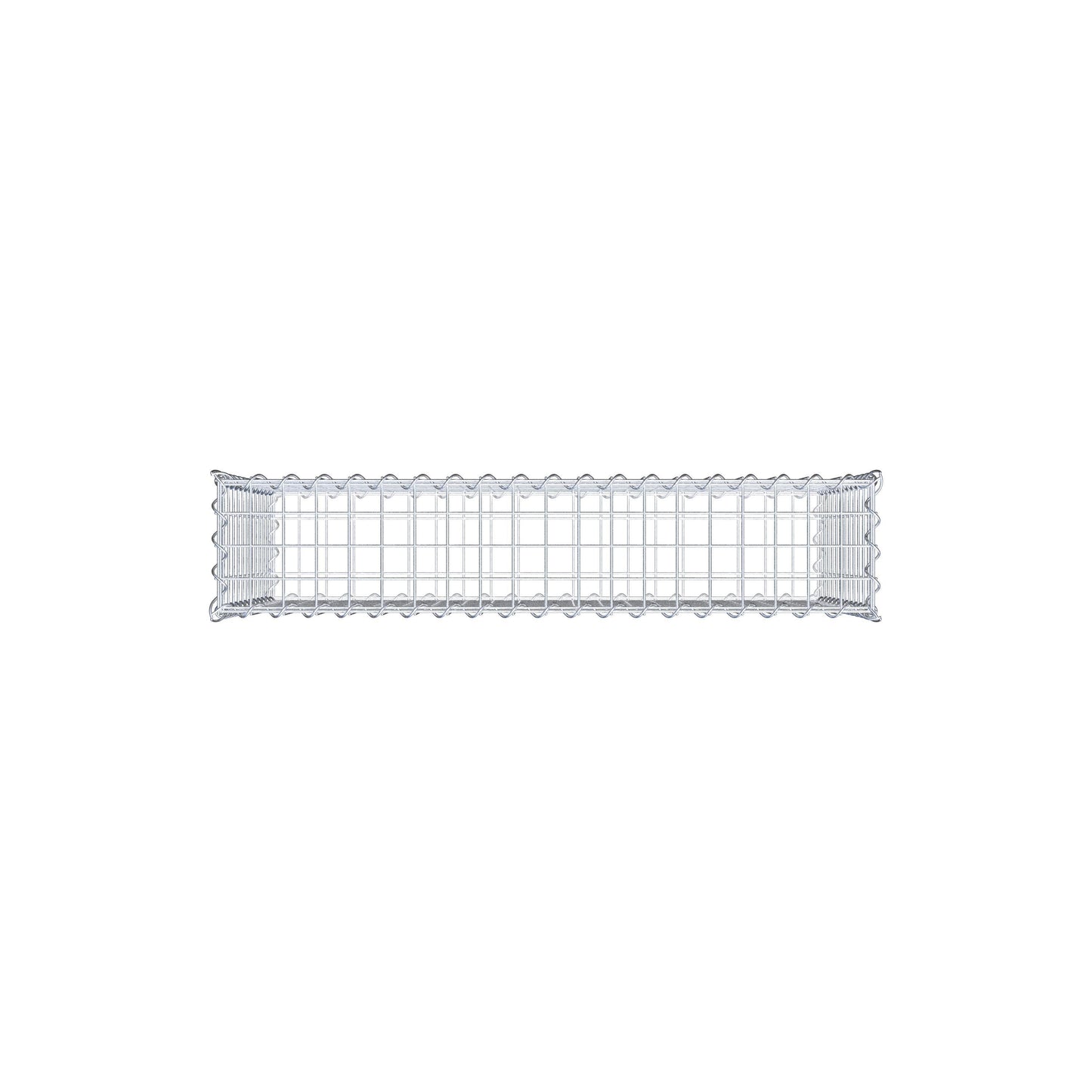 Gabbione 100 cm x 60 cm x 20 cm (L x H x P), maglia 5 cm x 5 cm, spirale