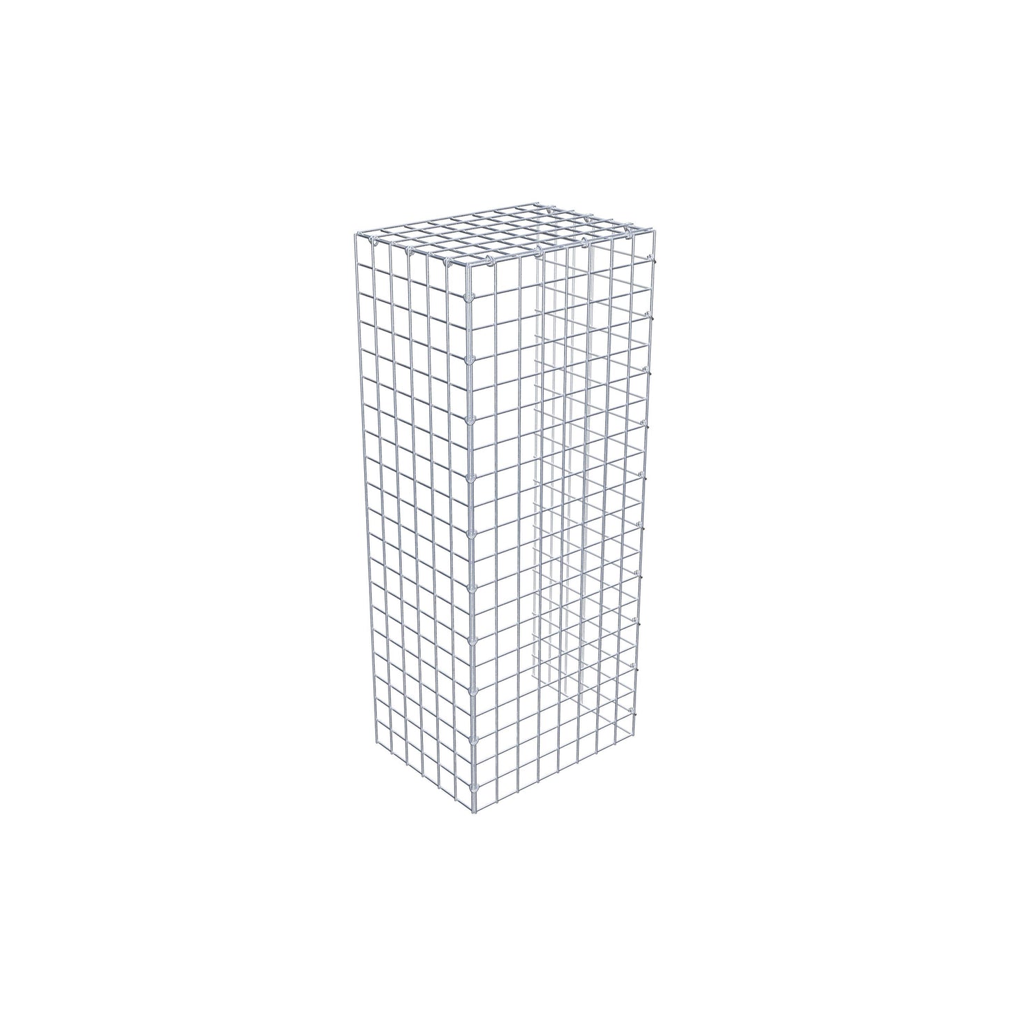 Typ 4 påbyggnadsgabion 100 cm x 30 cm x 40 cm (L x H x D), maskstorlek 5 cm x 5 cm, C-ring