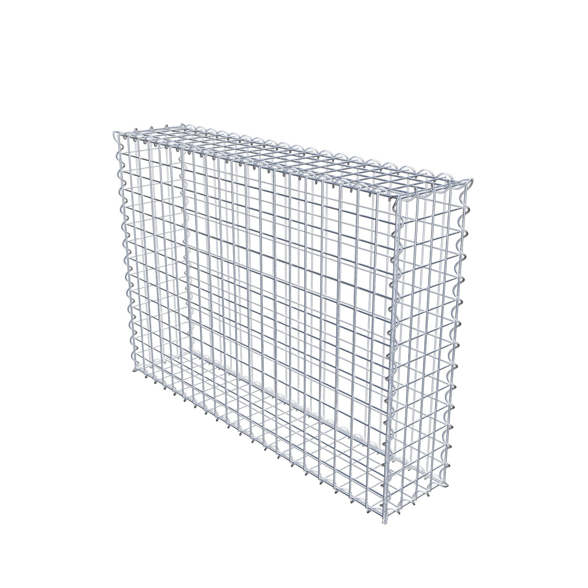 Gabbione 100 cm x 70 cm x 20 cm (L x H x P), maglia 5 cm x 5 cm, spirale