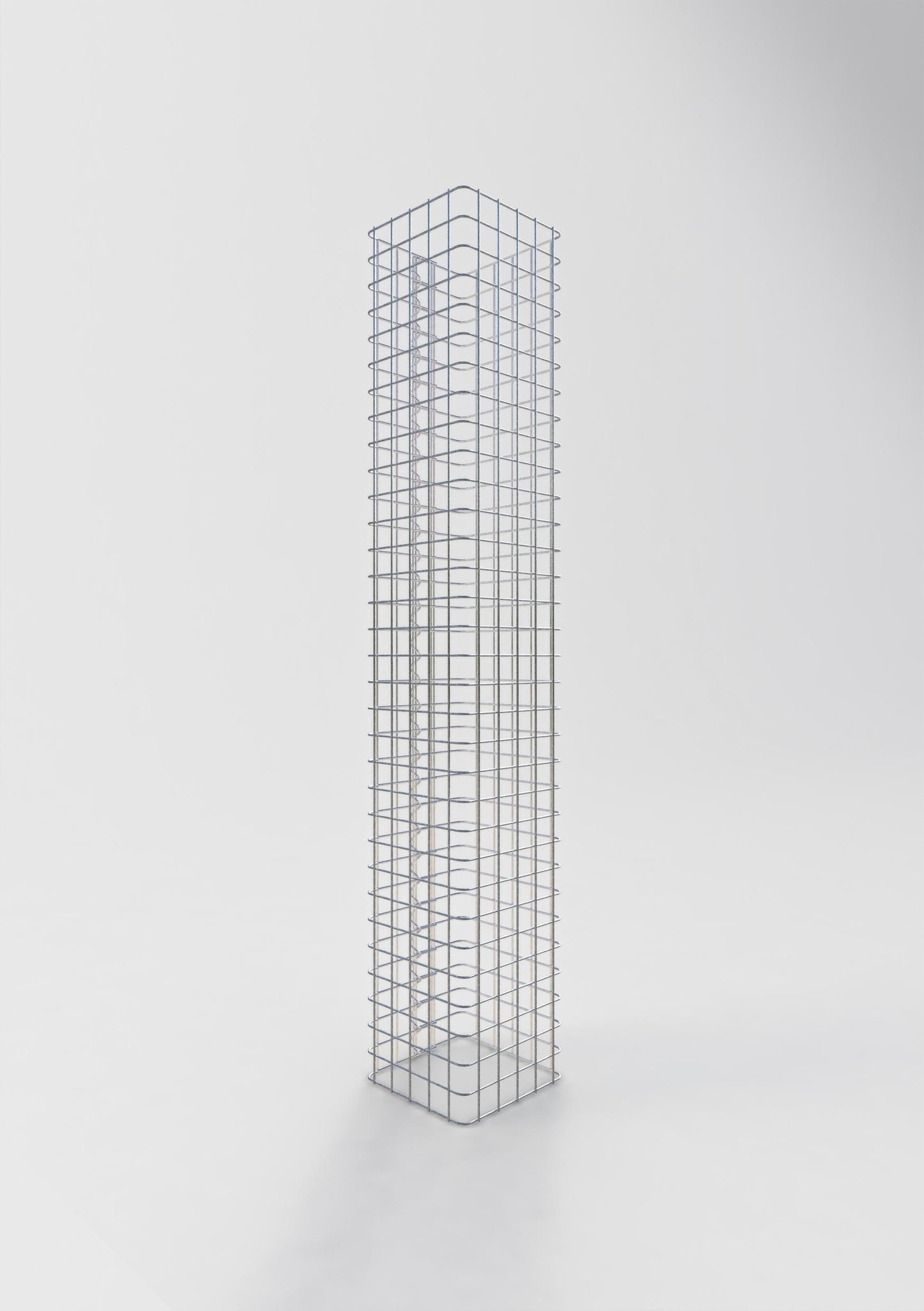 Gabionensäule eckig 27 cm x 27 cm, 160 cm Höhe, MW 5 cm x 5 cm