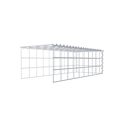 Opvokset gabion type 4 100 cm x 30 cm x 40 cm (L x H x D), maskestørrelse 10 cm x 10 cm, spiral