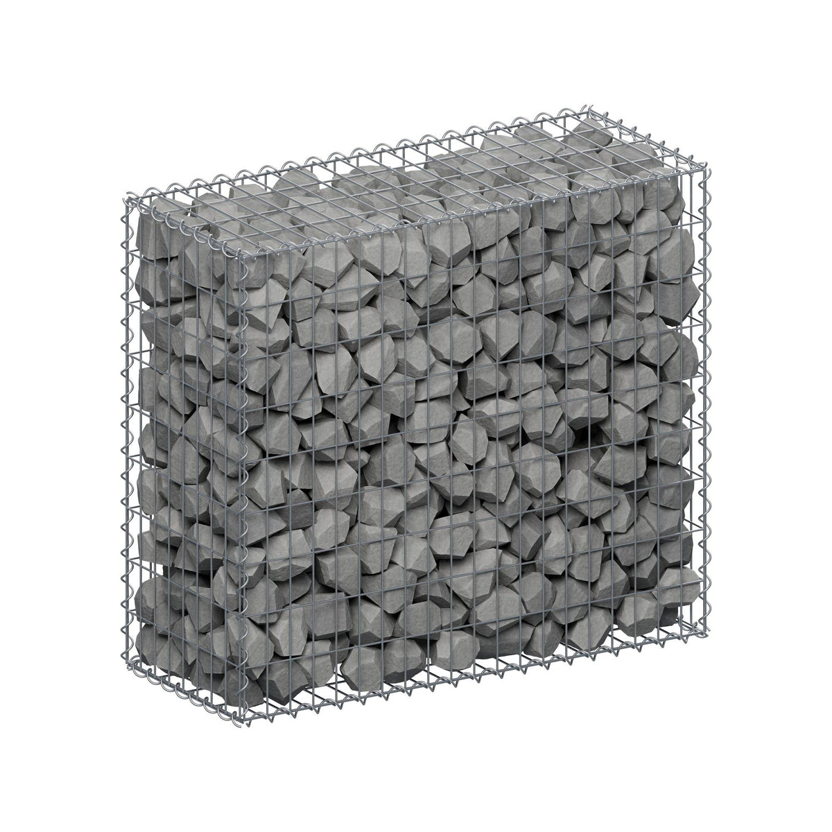 Gabbione 100 cm x 90 cm x 40 cm (L x H x P), maglia 5 cm x 10 cm, spirale