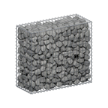 Gabbione 100 cm x 90 cm x 40 cm (L x H x P), maglia 5 cm x 10 cm, spirale