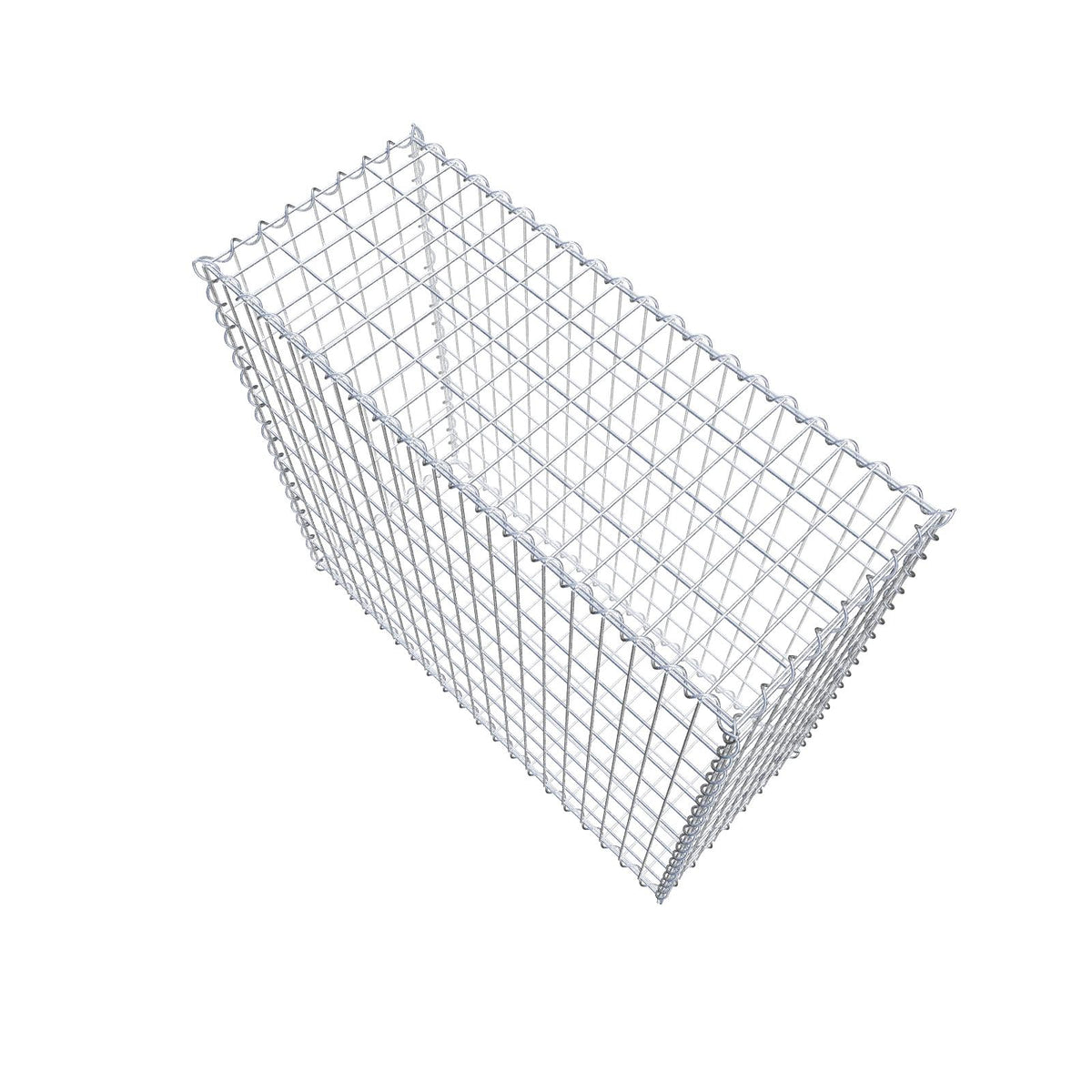 Gabbione 100 cm x 90 cm x 40 cm (L x H x P), maglia 5 cm x 10 cm, spirale