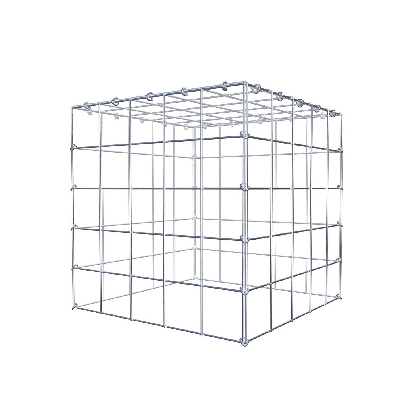 Monteret gabion type 3 50 cm x 50 cm x 50 cm (L x H x D), maskestørrelse 10 cm x 10 cm, C-ring